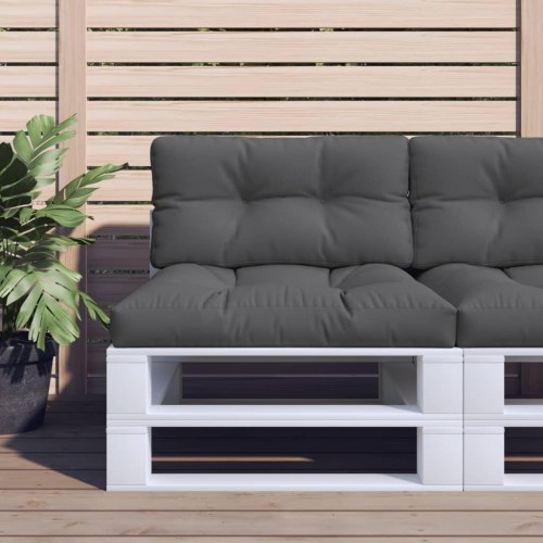 Pallehynde 70 × 40 × 12 cm i stof - antracitgrå