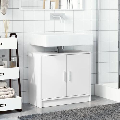 Underskab til håndvask 63x29x55 cm konstrueret træ hvid