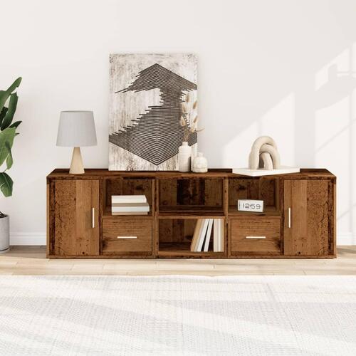 Hjørneskab 160x40x45 cm konstrueret træ gammelt trælook