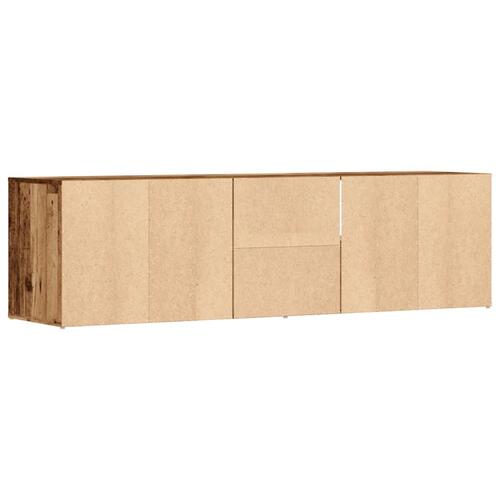 Hjørneskab 160x40x45 cm konstrueret træ gammelt trælook
