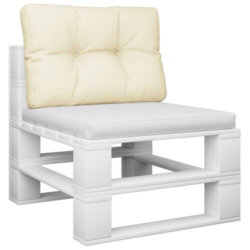 Pallehynde 60x40x12 cm stof cremefarvet