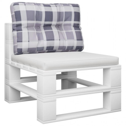 Pallehynde 60 × 40 × 12 cm - stof, gråternet
