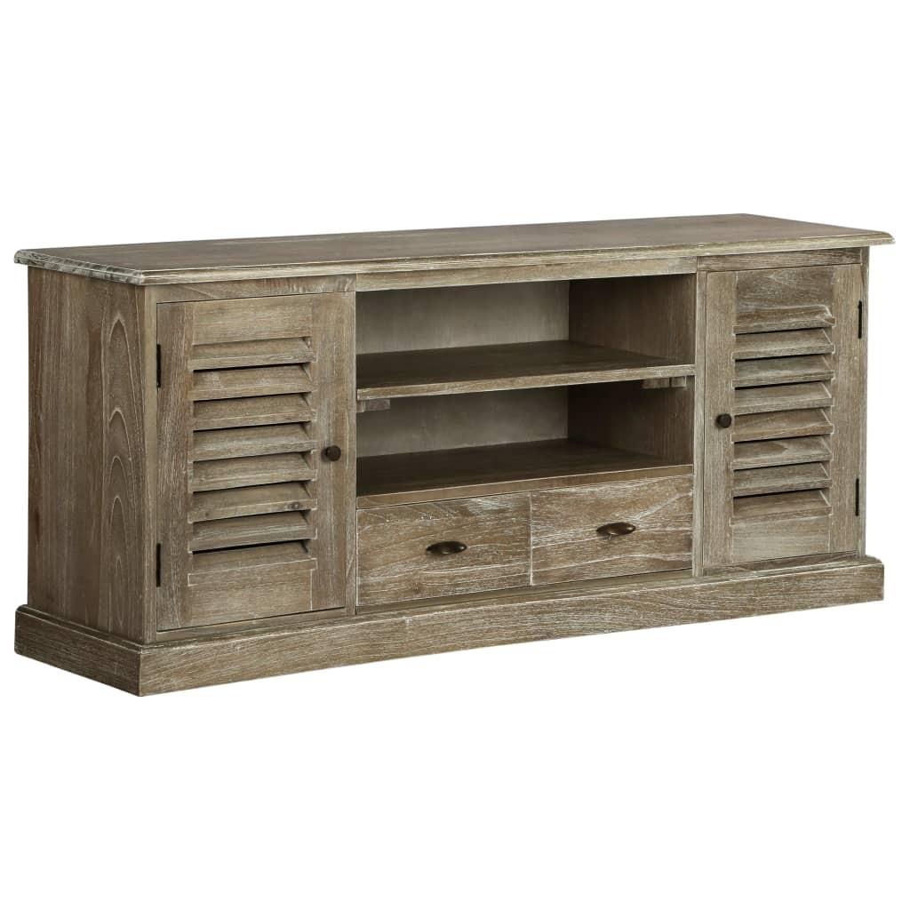 Tv-skab 145x35x60 cm massivt minditræ
