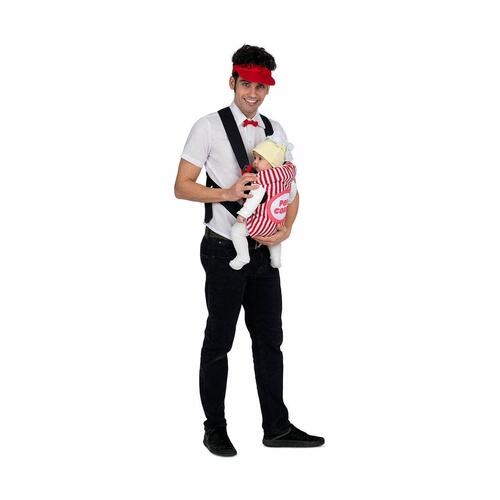 Kostume til voksne Popcorn Onesize (4 Dele)