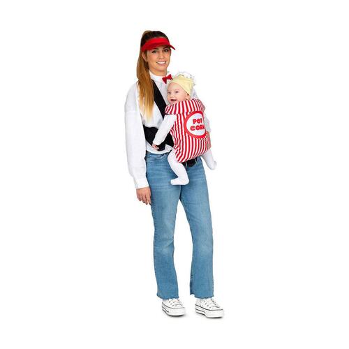 Kostume til voksne Popcorn Onesize (4 Dele)
