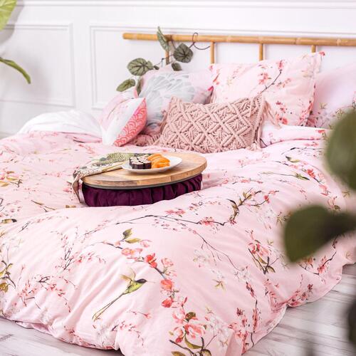 Nordisk cover HappyFriday Chinoiserie rose Multifarvet 180 x 220 cm