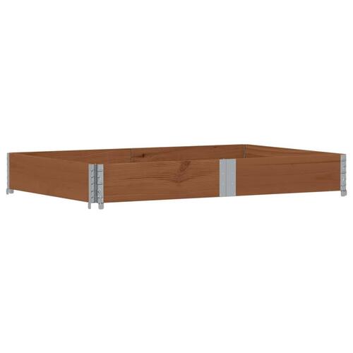 Palleramme 150x100 cm massivt fyrretræ brun