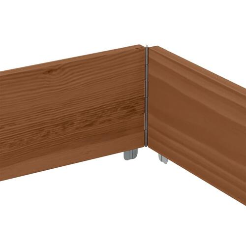 Palleramme 150x100 cm massivt fyrretræ brun