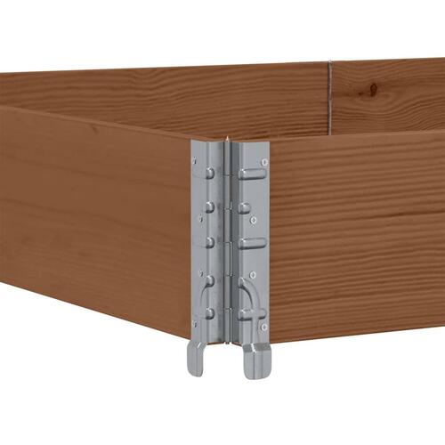 Palleramme 150x100 cm massivt fyrretræ brun