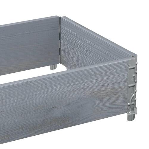 Palleramme 100x50 cm massivt fyrretræ grå
