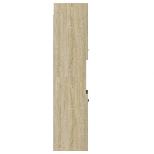 Badeværelsesskab 30 x 30 x 130 cm - sonoma-eg