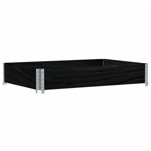 Palleramme 120x80 cm massivt fyrretræ sort