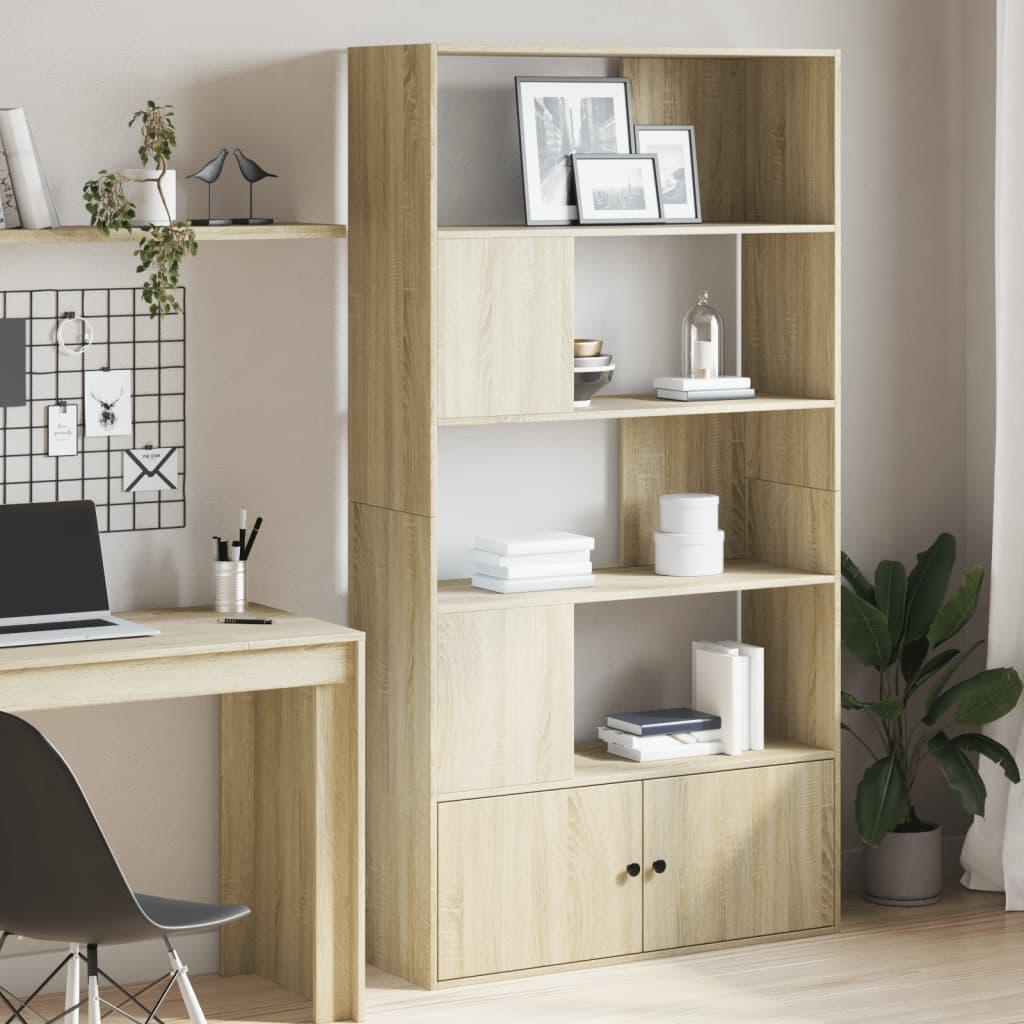 Bogreol 100x36x189 Cm Konstrueret Træ Sonoma Eg