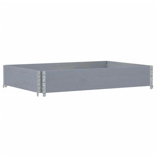 Palleramme 120x80 cm massivt fyrretræ grå