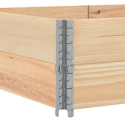 Pallerammer 2 stk. 150×100 cm i massivt fyrretræ - stabelbare og foldbare