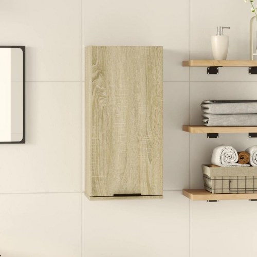 Væghængt badeværelsesskab 32×20×67 cm - sonoma-eg