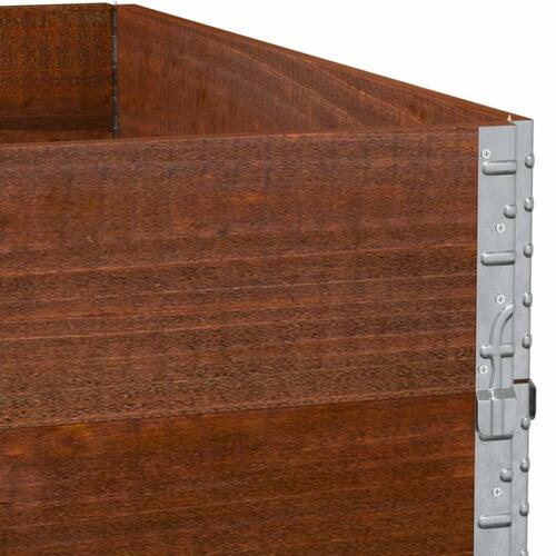 Pallerammer 2 stk. 100x100 cm massivt fyrretræ brun