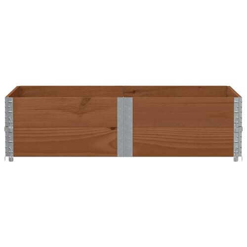 Pallerammer 2 stk. 150x100 cm massivt fyrretræ brun
