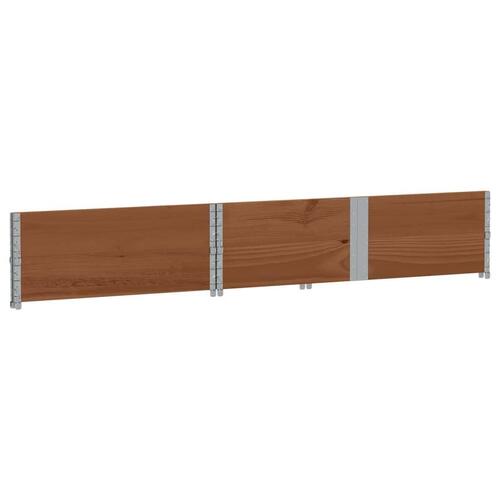 Pallerammer 2 stk. 150x100 cm massivt fyrretræ brun