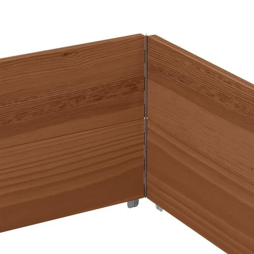 Pallerammer 2 stk. 150x100 cm massivt fyrretræ brun