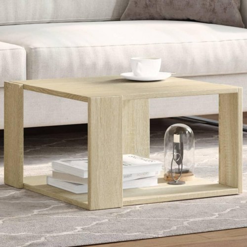 Sofabord i konstrueret træ - 51,5 × 51,5 × 30 cm, sonoma-eg