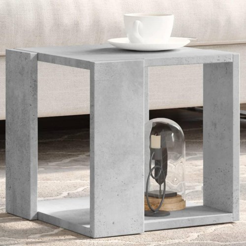 Sofabord i konstrueret træ 32 x 32 x 30 cm betongrå