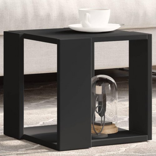Sofabord 32x32x30 cm konstrueret træ sort