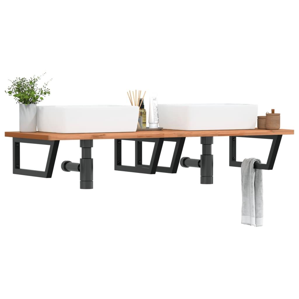 vidaXL hyldebeslag til håndvask 2 stk. trapez stål sort