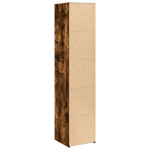 Højskab 40 x 41 x 185 cm i konstrueret træ - røget egetræ