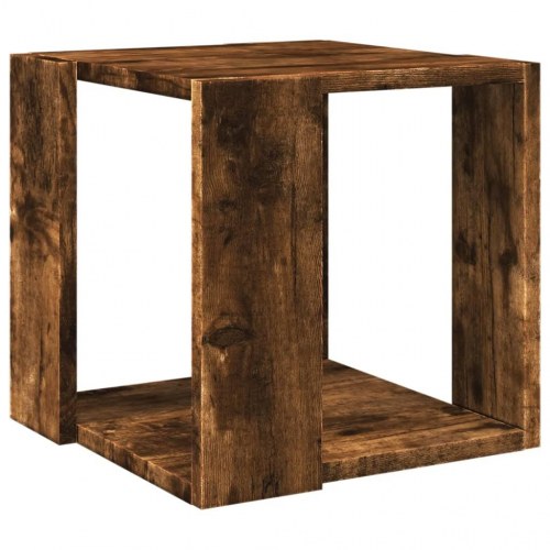 Sofabord i konstrueret træ 32 x 32 x 30 cm - røget egetræsfarve