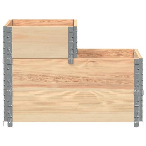 Højbed 120x80 cm 3 niveauer massivt fyrretræ