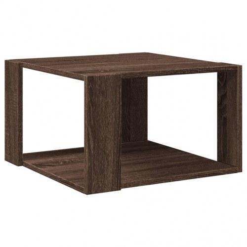 Sofabord i konstrueret træ - brun egetræsfarve 51,5 × 51,5 × 30 cm