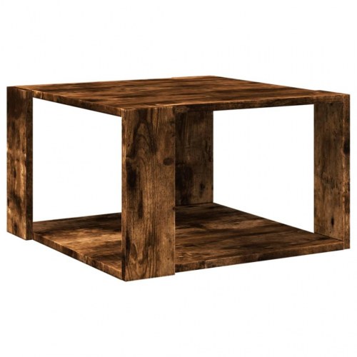 Sofabord i konstrueret træ - 51,5 × 51,5 × 30 cm, røget egetræsfarve
