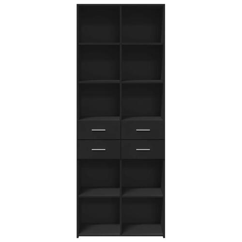 Skab 70x42,5x185 cm konstrueret træ sort