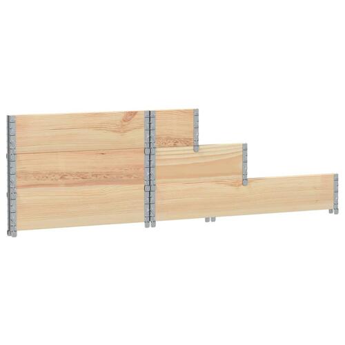 Højbed 120x80 cm 3 niveauer massivt fyrretræ