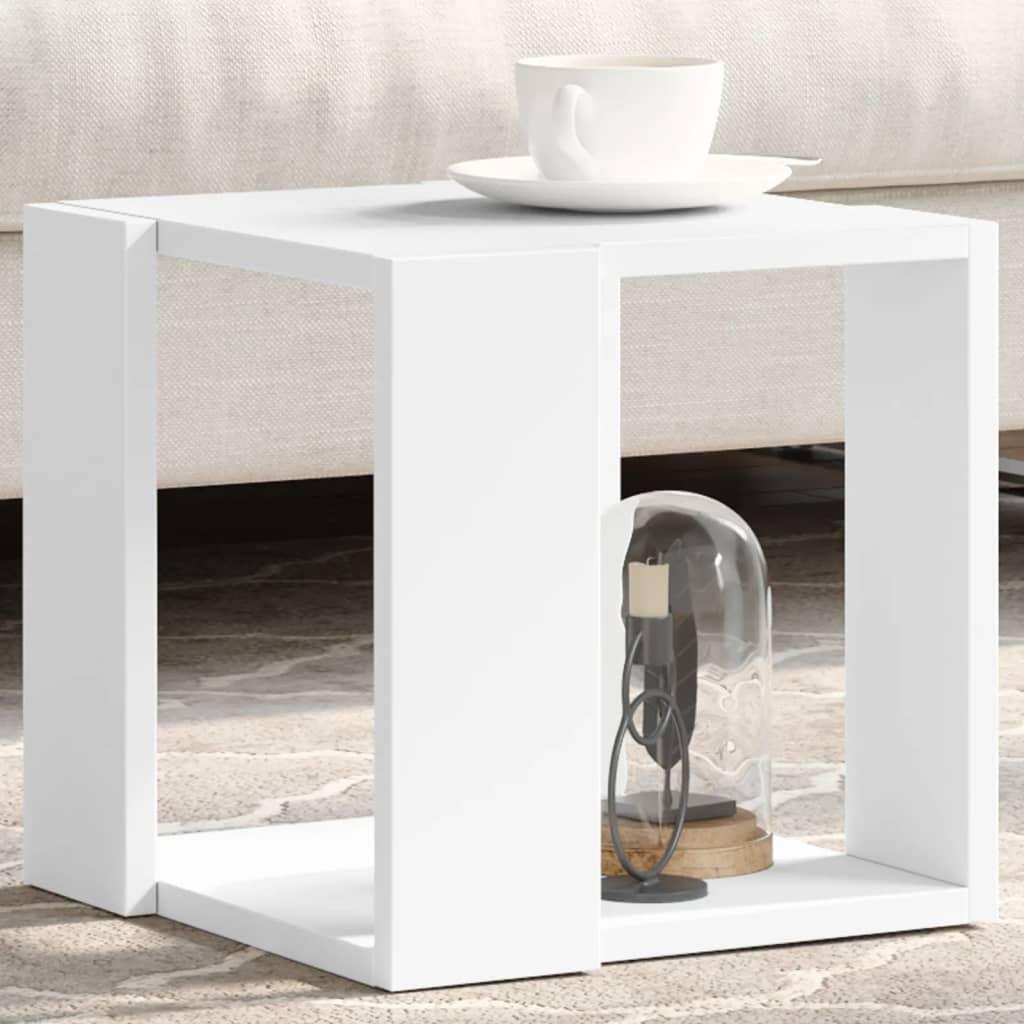 Sofabord 32x32x30 Cm Konstrueret Træ Hvid