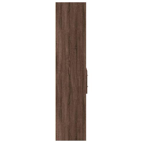 Skab 70x42,5x185 cm konstrueret træ brun egetræsfarve