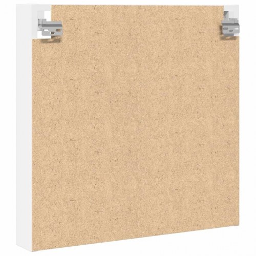 Vitrineskab 60x8,5x58 cm konstrueret træ hvid