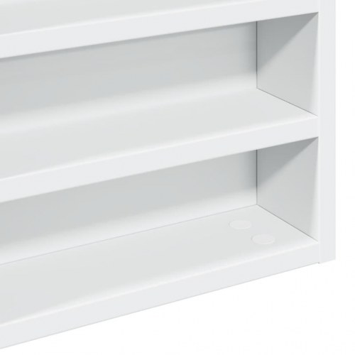 Vitrineskab 60x8,5x58 cm konstrueret træ hvid