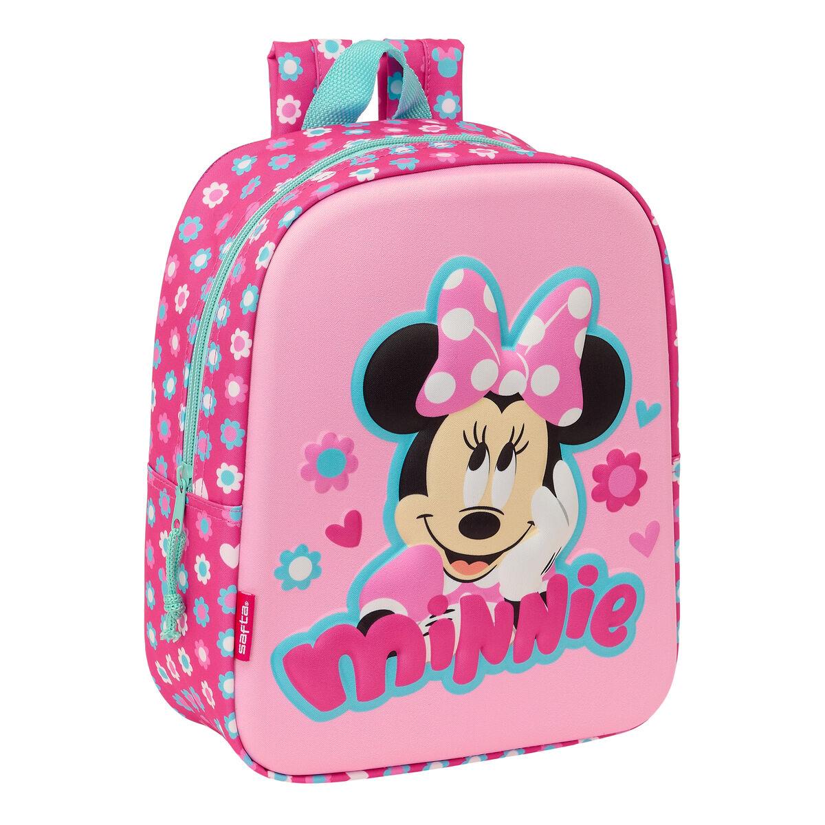 Minnie Mouse 3D børnetaske - Pink, 22 × 27 × 10 cm