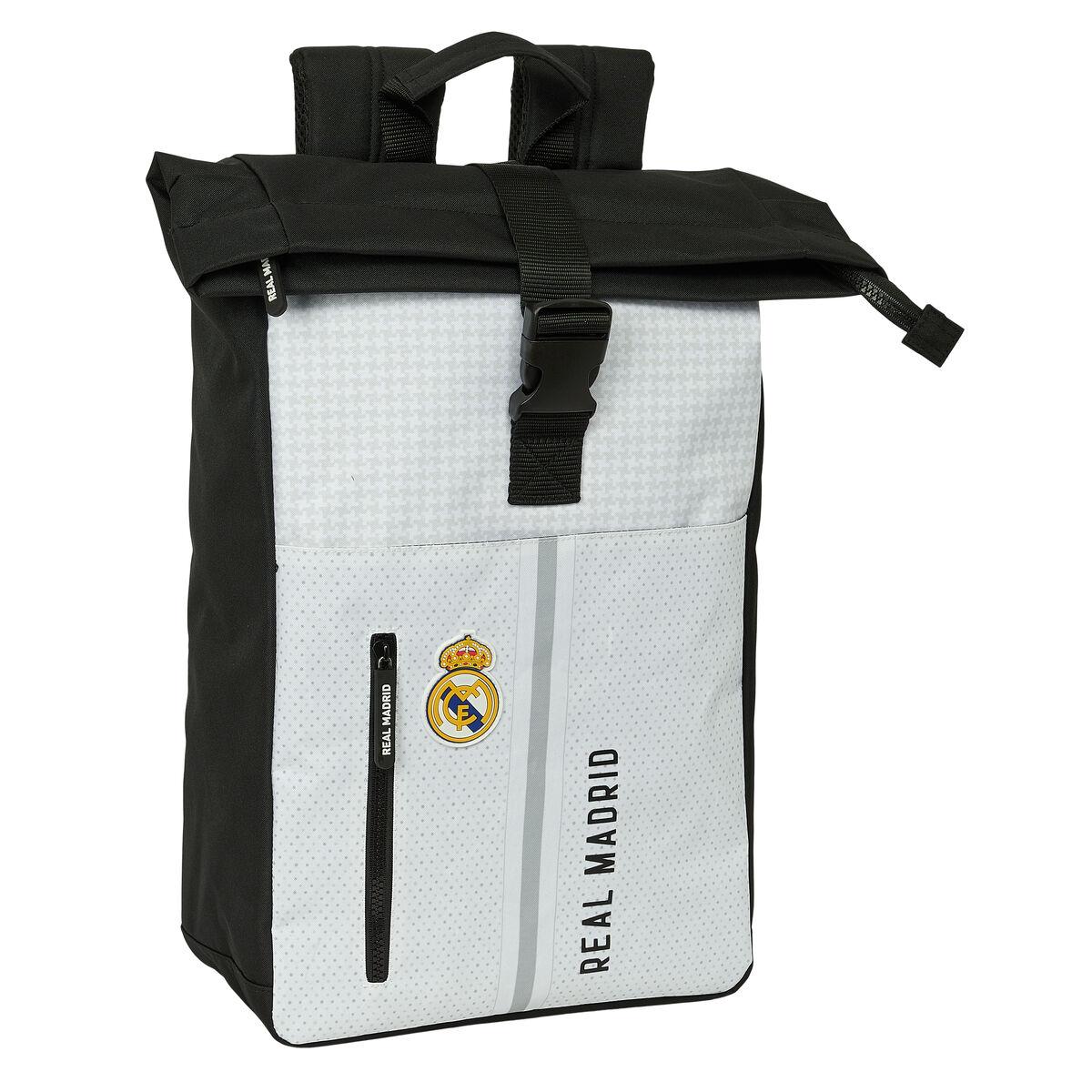 Laptop Rygsæk Real Madrid C F 24/25 Hvid Grå 28 X 42 X 13 Cm