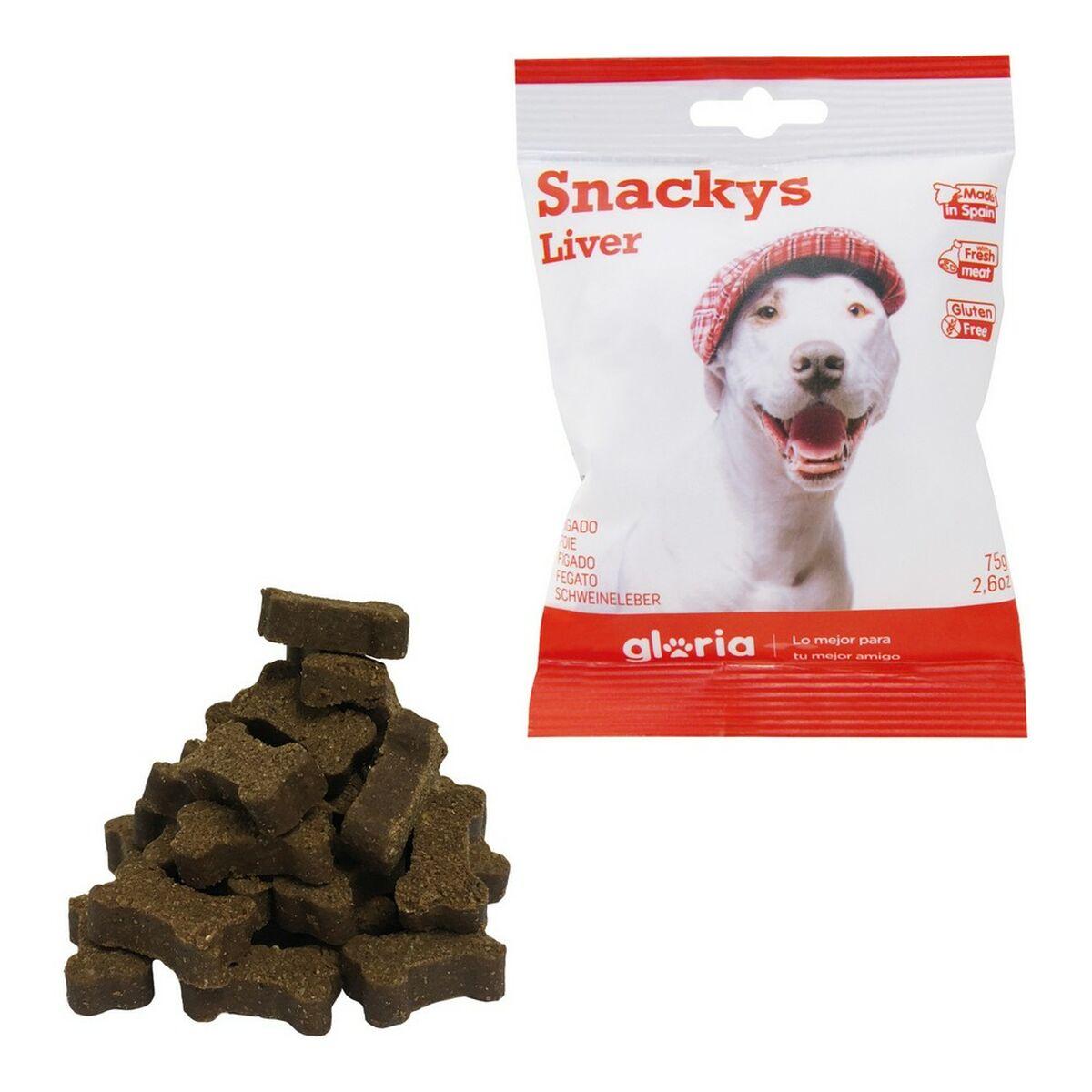 Gloria Hundesnack Snackys Lever - Display (30 x 75 g)