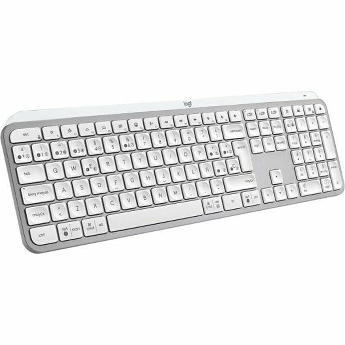 Trådløst tastatur Logitech MX Keys S Spansk qwerty Hvid