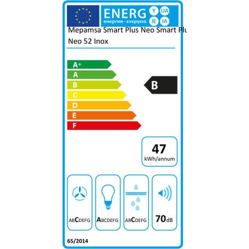 Konventions-emhætte Mepamsa SMART PLUS NEO 52X 50 cm Stål