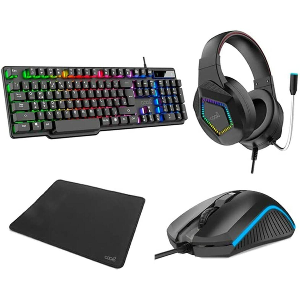Gaming Tastatur Mus Cool Town Pack Gaming Spansk Qwerty