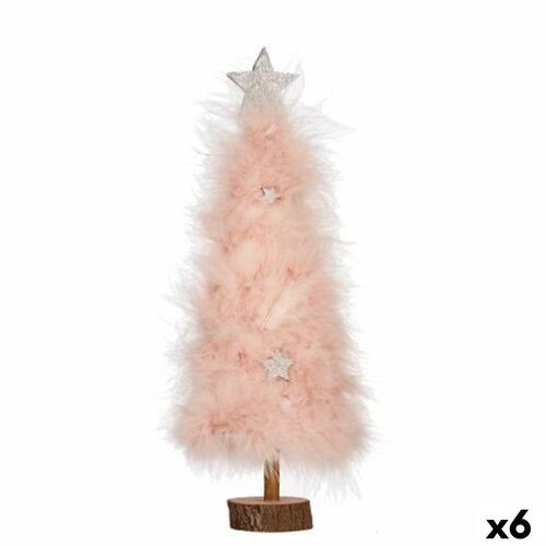 Juletræ Pink Træ Plastik 9 x 34 x 9 cm (6 enheder)