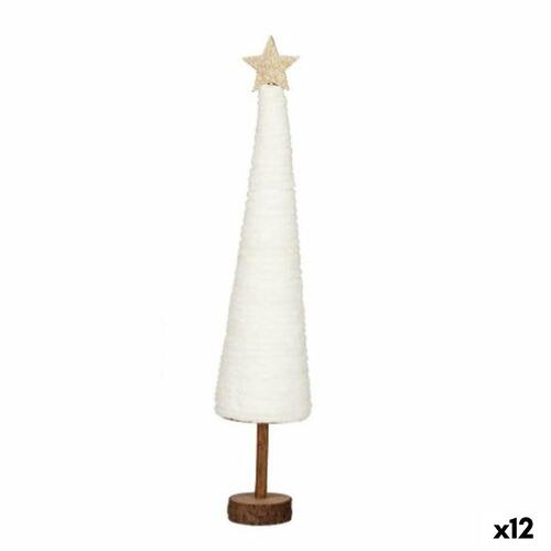 Juletræ Hvid Gylden 8,5 x 43 x 8,5 cm (12 enheder)