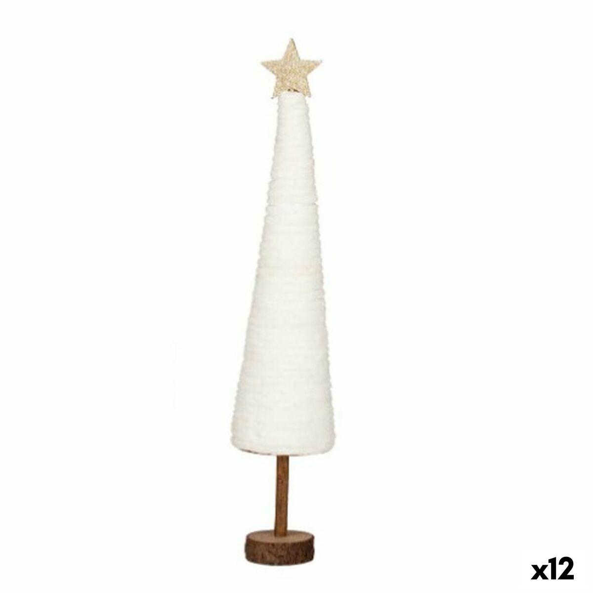 Juletræ Hvid Gylden 8,5 x 43 x 8,5 cm (12 enheder)