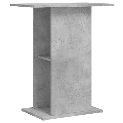 Akvariebord 60,5x36x72,5 cm konstrueret træ betongrå