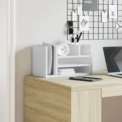 Dueslag til skrivebord 44,5x24x25 cm konstrueret træ hvid